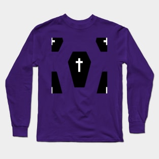 coffins grave halloween gothic Long Sleeve T-Shirt